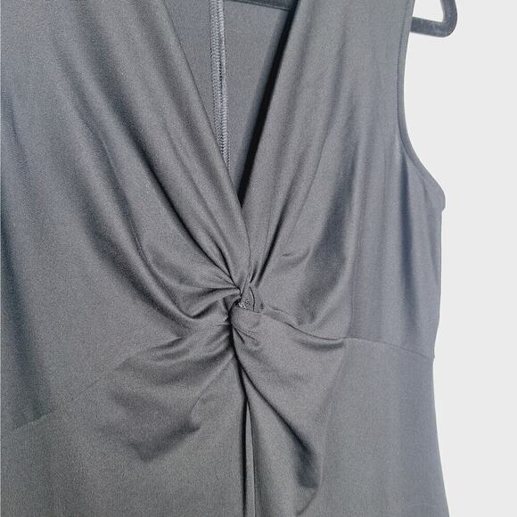 Eddie Bauer Black Knot Front Sleeveless Dress Small Julia Outdoor Golf Travel - Picture 4 of 8